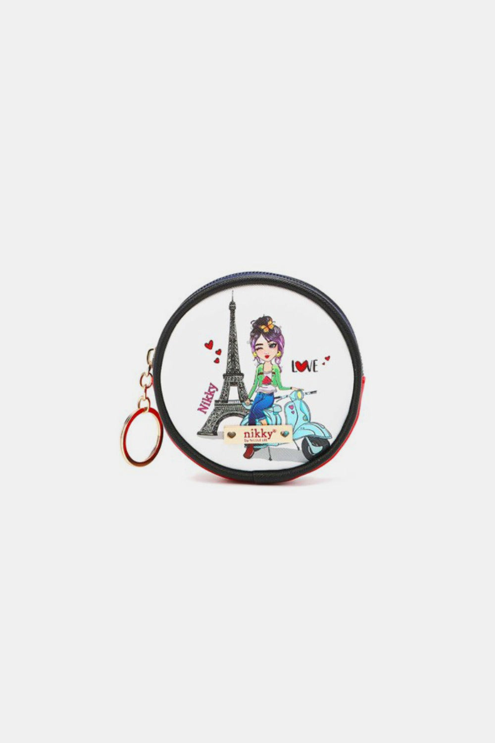 Nicole Lee USA Keychain Round Coin Purse.