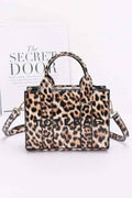 Leopard Patent Faux Leather Tote Bag