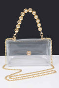 Transparent Ccb Handle Flap Clutch