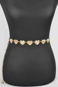 Heart Shape Metal Chain Belt