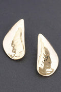 Hammered Metal Teardrop Earring