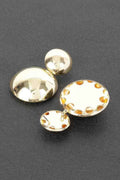 Metal Button Earrings
