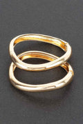 Two-ringed Curved Elegance Bracelet