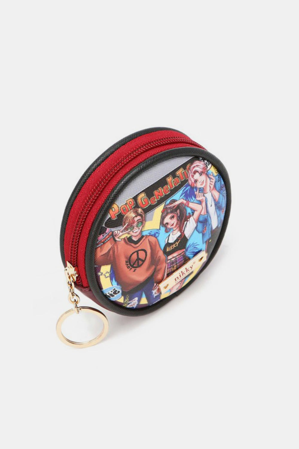 Nicole Lee USA Keychain Round Coin Purse.