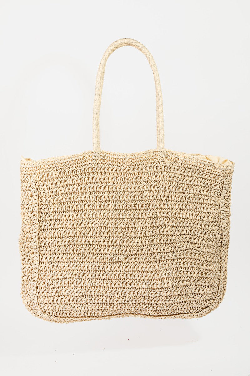 Fame Flower Braided Tote Bag.