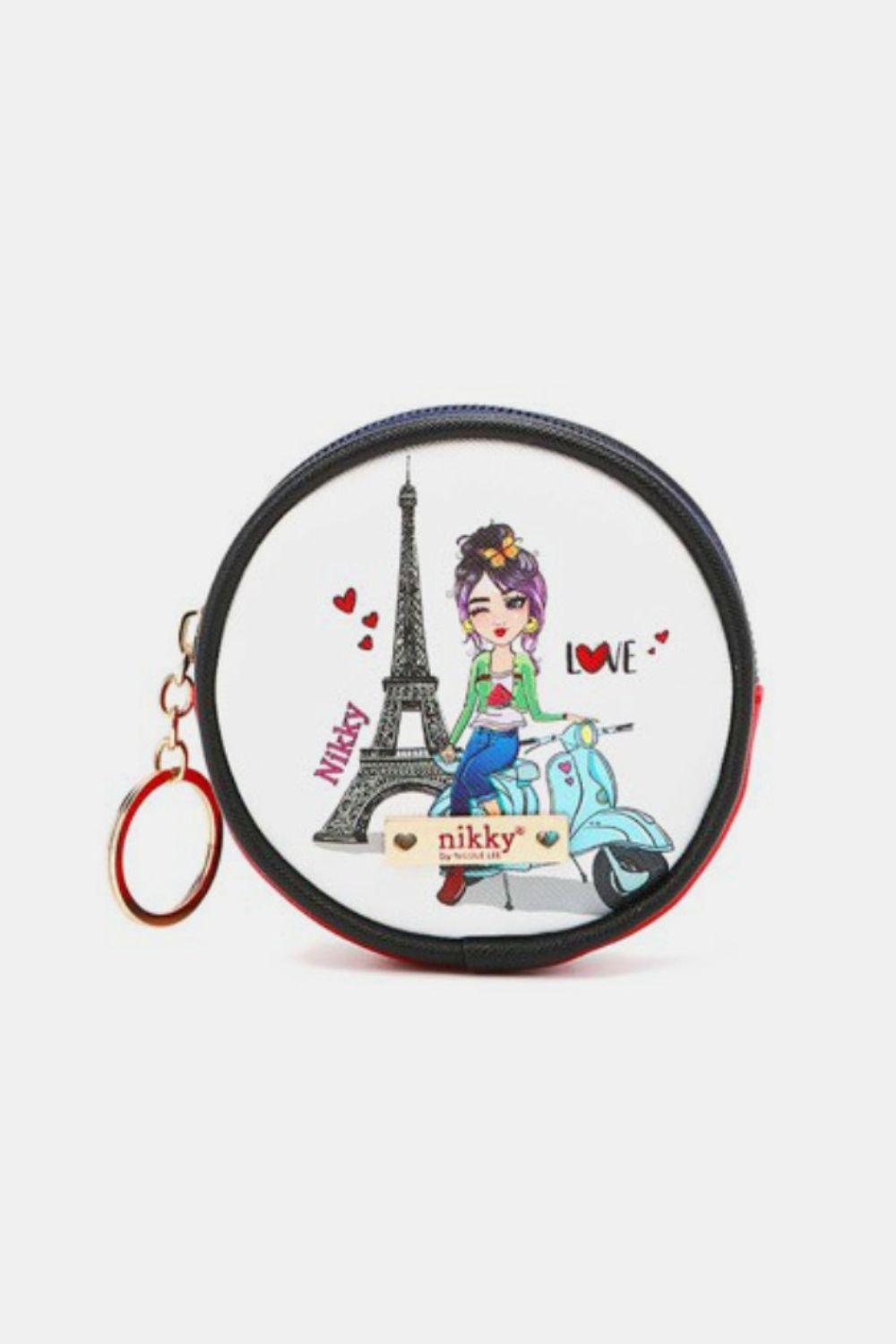 Nicole Lee USA Keychain Round Coin Purse.