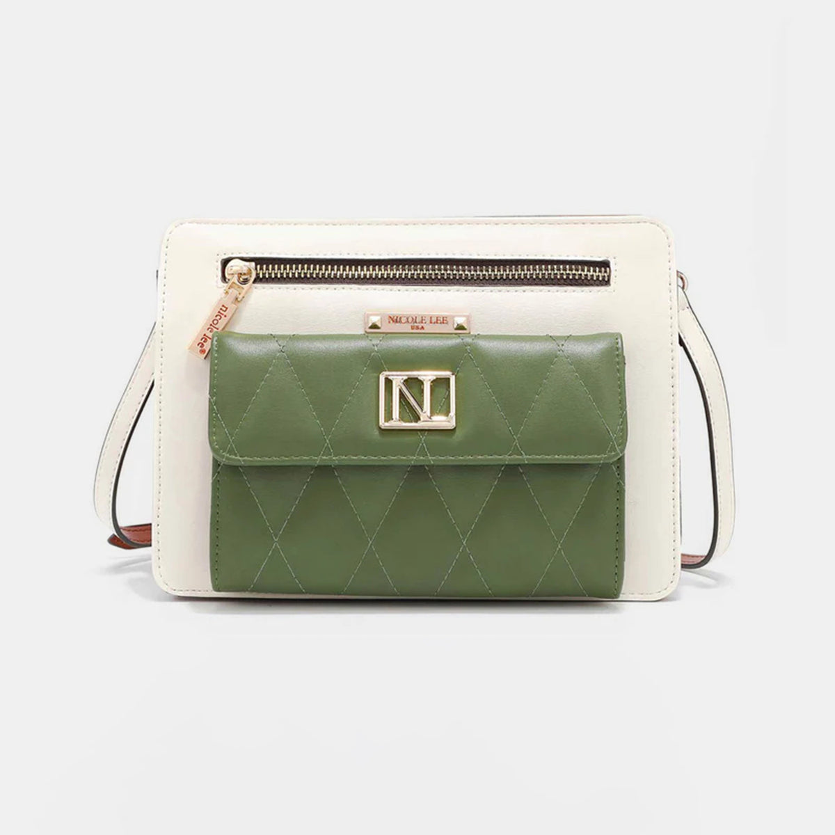 Nicole Lee USA Color Block Crossbody Bag.